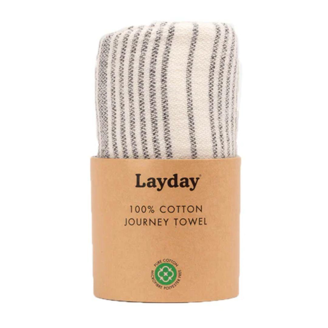 Layday Charter Flat Weave Beach Towel - Ash